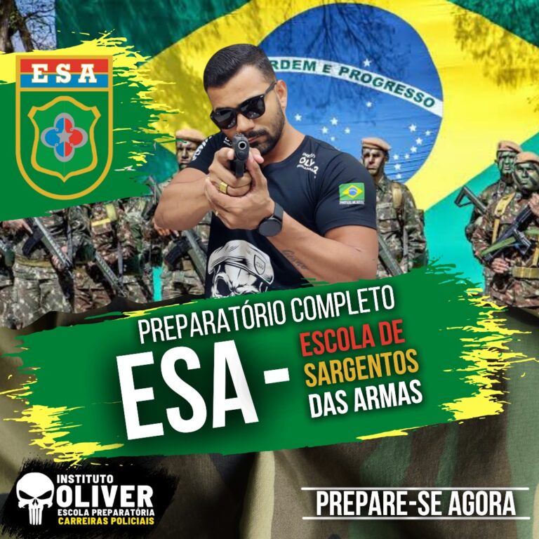 Capa Preparatório ESA - Escola de Sargentos das Armas - www.instituteoliver.com.br